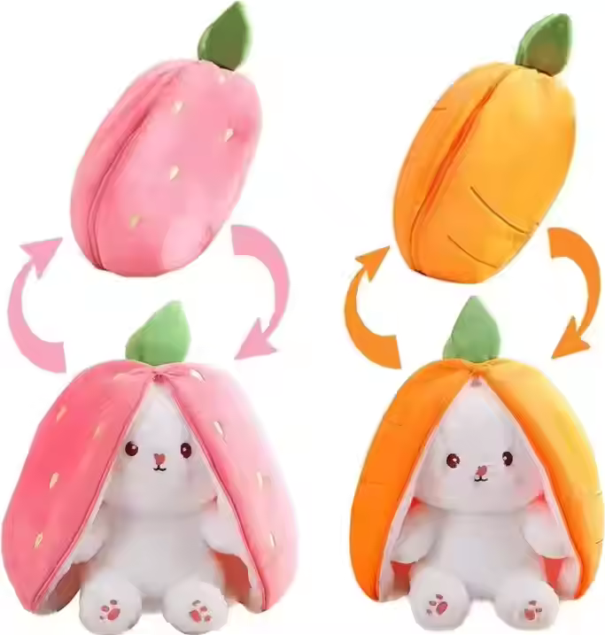 Kawaii Bunny Plush & Lucky Y2K Star Keychain