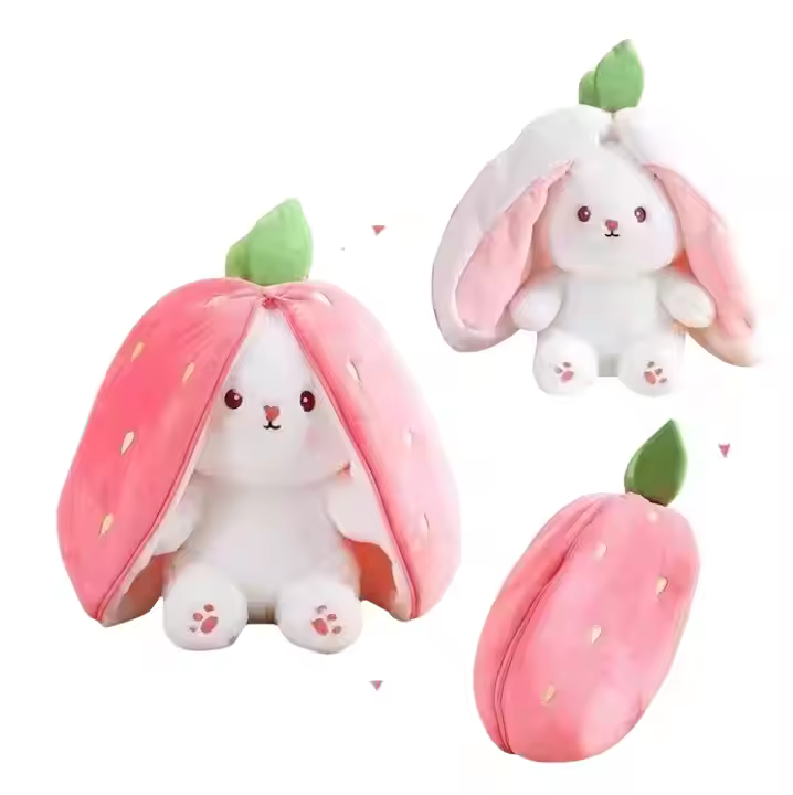 Kawaii Bunny Plush & Lucky Y2K Star Keychain